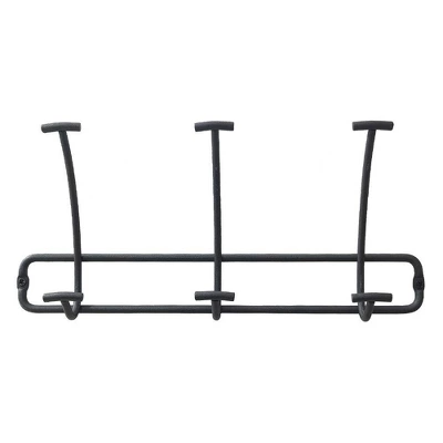 Bent Wire 3 Hooks Rail Black - Threshold™ 1 Bent Wire 3 Hooks Rail Black - Threshold™