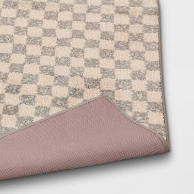 2'6"x4' Checkerboard Plush Accent Rug - Threshold™ 3 2'6"x4' Checkerboard Plush Accent Rug - Threshold™ - Image 3