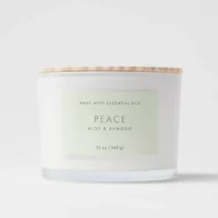 Wood Lidded Glass Wellness Peace Candle - Threshold™ -Threshold GUEST 2feb914f 8f52 46ab 912d 8ae6fe7aa3f3