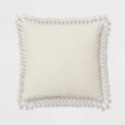 Euro Textured Slub Tassel Decorative Throw Pillow - Threshold™ -Threshold GUEST 2ff361fa 82b5 4564 bc81 0c47e61dc221