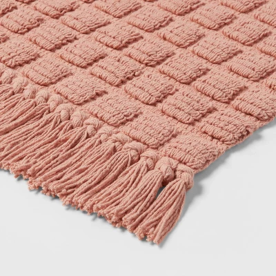 20"x32" Square Tufted Bath Rug Clay Pink - Threshold™ 2 20"x32" Square Tufted Bath Rug Clay Pink - Threshold™ - Image 2