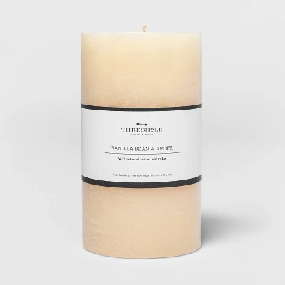 Pillar Vanilla Bean And Amber Candle - Threshold™ 5 Pillar Vanilla Bean And Amber Candle - Threshold™ - Image 5