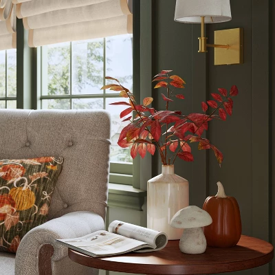 Leaf Arrangement In Ceramic Pot Red - Threshold™ 1 Leaf Arrangement In Ceramic Pot Red - Threshold™