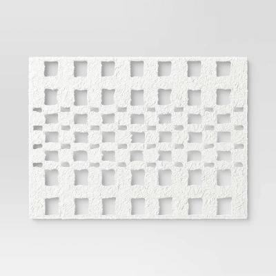30" X 22" Metal And Paper Pulp Geometric Wall Sculpture Off-White - Threshold™ 2 30" X 22" Metal And Paper Pulp Geometric Wall Sculpture Off-White - Threshold™ - Image 2