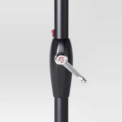 10'x6' Rectangular Solar Market Patio Umbrella - Black Pole - Threshold™ 4 10'x6' Rectangular Solar Market Patio Umbrella - Black Pole - Threshold™ - Image 4