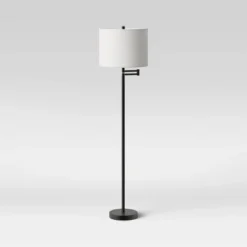 Metal Column Swing Arm Floor Lamp Black - Threshold™ 8 Metal Column Swing Arm Floor Lamp Black - Threshold™ -Threshold GUEST 38b04ef2 c9d6 4bff 8ba2 20444e77e7fb