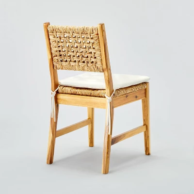 2pk Temescal Valley Wood And Woven Dining Chairs With Cushion Cream - Threshold™ Designed With Studio McGee 3 2pk Temescal Valley Wood And Woven Dining Chairs With Cushion Cream - Threshold™ Designed With Studio McGee - Image 3