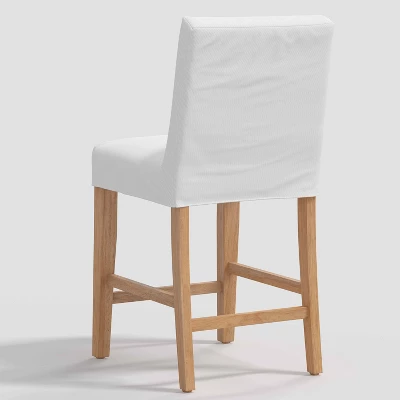 Nazanin Slipcover Counter Height Barstool Twill White - Threshold™ 3 Nazanin Slipcover Counter Height Barstool Twill White - Threshold™ - Image 3