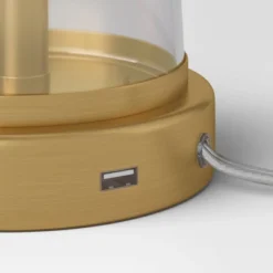 Tapered Fillable Table Lamp With USB (Includes LED Light Bulb) - Threshold™ -Threshold GUEST 3b8496c8 7a7c 42dc 8702 8236d147da64
