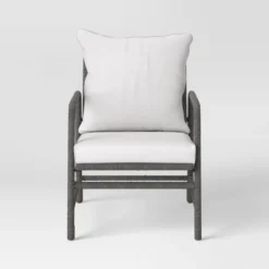 2pc Granby Padded Wicker Outdoor Patio Chairs, Club Chairs Gray - Threshold™ -Threshold GUEST 3ba891a6 622d 4fa9 823b 94a0435a9913