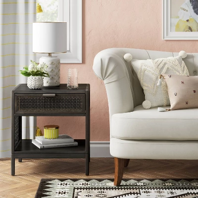 Minsmere Caned Accent Table With Drawer - Threshold™ 1 Minsmere Caned Accent Table With Drawer - Threshold™