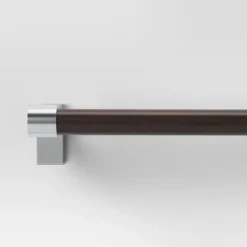 Dark Faux Wood Curtain Rod Nickel - Threshold™ 6 Dark Faux Wood Curtain Rod Nickel - Threshold™ -Threshold GUEST 3f1572b1 fc3d 4ce8 8600 dec628aa2d09