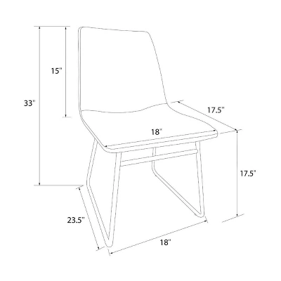 Bowden Faux Leather Dining Chairs - Threshold™ 7 Bowden Faux Leather Dining Chairs - Threshold™ - Image 7