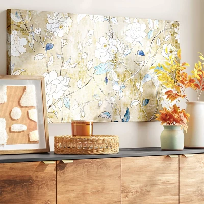 47.24" X 23.62" Floral Unframed Canvas - Threshold™ 1 47.24" X 23.62" Floral Unframed Canvas - Threshold™
