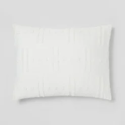 8pc Tufted Broken Stripe Comforter Bedding Set White - Threshold™ -Threshold GUEST 42d4bc3b 6ba7 4bc5 a927 866f33fe3fc0