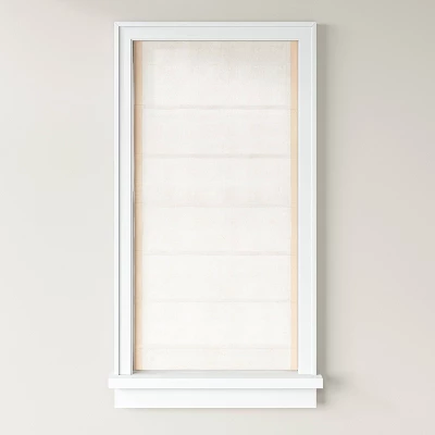 1pc Light Filtering Cordless Linen Blend Roman Window Shade Light Orange - Threshold™ 2 1pc Light Filtering Cordless Linen Blend Roman Window Shade Light Orange - Threshold™ - Image 2