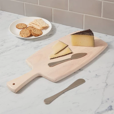 17" X 7" Rubberwood White Washed Serving Board - Threshold™ 1 17" X 7" Rubberwood White Washed Serving Board - Threshold™