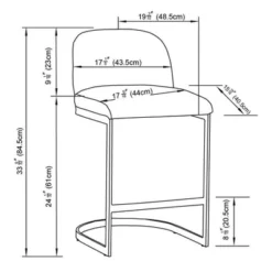 2pk Jules Cantilever Armless Upholstered Counter Height Barstool - Threshold™ -Threshold GUEST 43f66d3d bc63 4c4e a252 83898804be78
