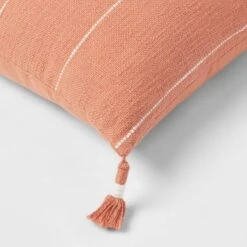 Square Textured Stripe Tassel Decorative Throw Pillow Terracotta - Threshold™ 5 Square Textured Stripe Tassel Decorative Throw Pillow Terracotta - Threshold™ -Threshold GUEST 45dd3d45 48be 493e bfee 5515f908a05d