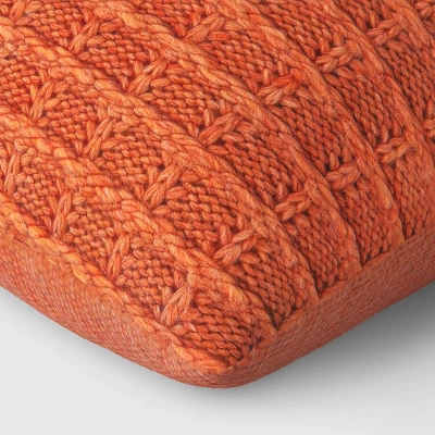 Oversized Marled Knit Square Throw Pillow - Threshold™ 3 Oversized Marled Knit Square Throw Pillow - Threshold™ - Image 3
