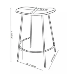 Clarkston Metal Counter Height Barstool With Upholstered Seat - Threshold™ Designed With Studio McGee -Threshold GUEST 4885107a 6772 41f5 9ad6 fc0ad1308044