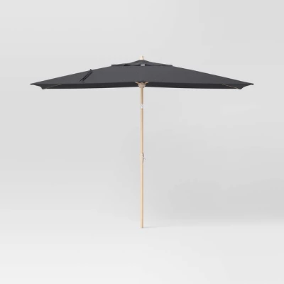 10'x6' Rectangular Market Patio Umbrella - Light Wood Pole - Threshold™ 9 10'x6' Rectangular Market Patio Umbrella - Light Wood Pole - Threshold™ - Image 9
