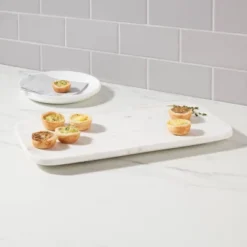 14" X 7" Marble Serving Platter White - Threshold™