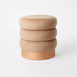 Clarkdale Channel Tufted Ottoman With Wood Base - Threshold™ Designed With Studio McGee -Threshold GUEST 49c40f06 ce24 490b b665 fce10ad00f8a