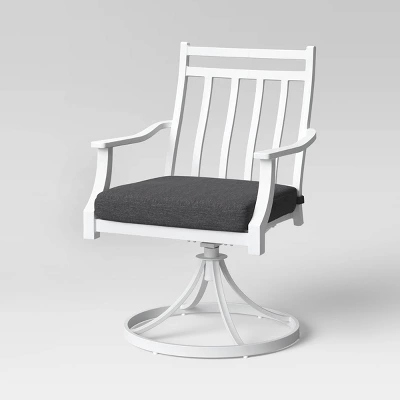 2pc Fairmont Metal Rocking Outdoor Patio Dining Chairs Swivel Chairs Charcoal - Threshold™ 1 2pc Fairmont Metal Rocking Outdoor Patio Dining Chairs Swivel Chairs Charcoal - Threshold™