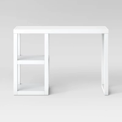 Carson Wood Writing Desk With Storage White - Threshold™ 2 Carson Wood Writing Desk With Storage White - Threshold™ - Image 2