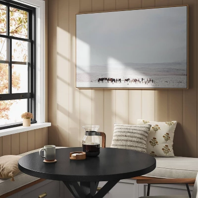 60" X 40" Plains Framed Wall Canvas In Pine Frame - Threshold™ 1 60" X 40" Plains Framed Wall Canvas In Pine Frame - Threshold™