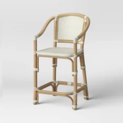Parksley Rattan And Woven Counter Height Barstool White - Threshold™ -Threshold GUEST 4c9a09e6 8dc1 4015 8754 48fa597a2bf1