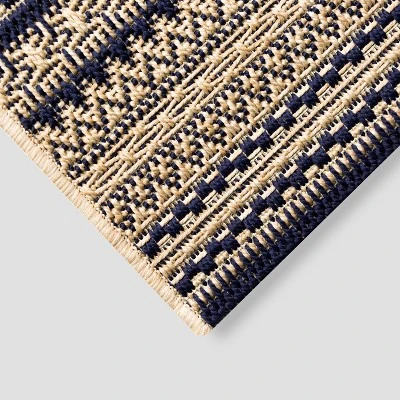7' X 10' Lake Stripe Outdoor Rug Navy - Threshold™ 1 7' X 10' Lake Stripe Outdoor Rug Navy - Threshold™