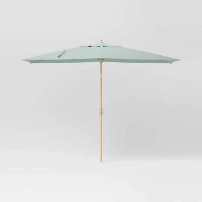 10'x6' Rectangular Market Patio Umbrella - Light Wood Pole - Threshold™ 8 10'x6' Rectangular Market Patio Umbrella - Light Wood Pole - Threshold™ - Image 8