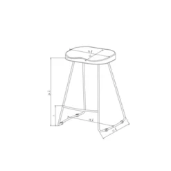 Hull Low Back Wood/Metal Counter Height Barstool - Threshold™ -Threshold GUEST 509b4ae3 a422 4b35 8183 0d37552635c1