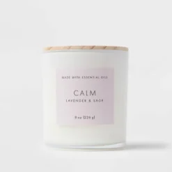 Wood Lidded Glass Wellness Calm Candle - Threshold™ 7 Wood Lidded Glass Wellness Calm Candle - Threshold™ -Threshold GUEST 518451c6 213f 4303 ad48 fec583907229