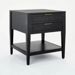 East Bluff 2 Drawers Woven Accent Table Black - Threshold™ Designed With Studio McGee -Threshold GUEST 52fed250 d753 4005 9d7b 39d23590a57b