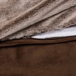 55" X 80" 15lbs Faux Fur Weighted Blanket With Removable Cover Brown - Threshold™ 4 55" X 80" 15lbs Faux Fur Weighted Blanket With Removable Cover Brown - Threshold™ -Threshold GUEST 539f8d98 898e 485d 97d6 e8fde9a49126