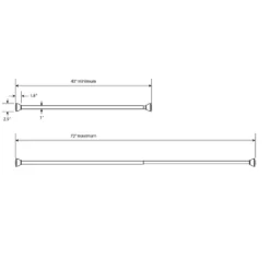 72" Half Moon Dual Mount Shower Rod - Threshold™ -Threshold GUEST 5420201f e4d0 4550 a485 c4c3e9014ce9