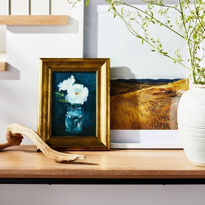 11" X 14" Floral Arrangement Framed Wall Canvas Gold/Navy - Threshold™ Designed With Studio McGee 1 11" X 14" Floral Arrangement Framed Wall Canvas Gold/Navy - Threshold™ Designed With Studio McGee