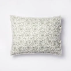 Decorative Border Cotton Slub Print Quilt Sham Light Teal Green – Threshold™ Designed With Studio McGee -Threshold GUEST 56147f68 c5fe 41b3 a268 b59881d5cb20