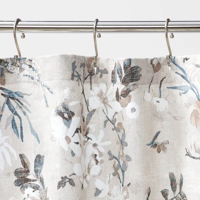 Neutral Floral Shower Curtain - Threshold™ 1 Neutral Floral Shower Curtain - Threshold™
