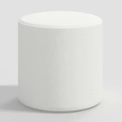 Round Thalia Ottoman In Textured Linen - Threshold™ -Threshold GUEST 5adbb7e2 c555 44bd 886f b90c408a36f4