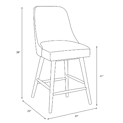 Geller Counter Height Barstool In Textured Linen - Threshold™ 7 Geller Counter Height Barstool In Textured Linen - Threshold™ - Image 7