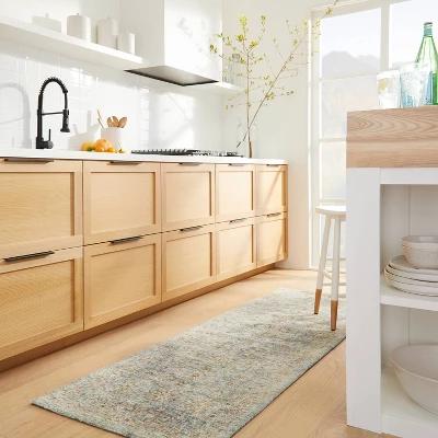 Ledges Digital Floral Print Distressed Persian Rug Green - Threshold™ Designed By Studio McGee 1 Ledges Digital Floral Print Distressed Persian Rug Green - Threshold™ Designed By Studio McGee