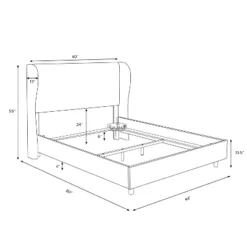Tufted Velvet Upholstered Wingback Bed - Skyline Furniture -Threshold GUEST 5da2749b d032 4d56 b9b0 63f6063781e0