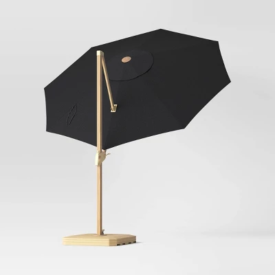 11'x11' Offset Patio Umbrella - Light Wood Pole - Threshold™ 2 11'x11' Offset Patio Umbrella - Light Wood Pole - Threshold™ - Image 2