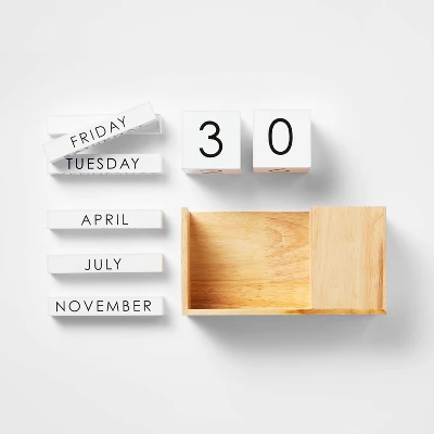 2023 Desktop Calendar 2.5"x7.31" Light Brown - Threshold™ 2 2023 Desktop Calendar 2.5"x7.31" Light Brown - Threshold™ - Image 2