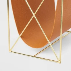 Faux Leather Magazine Organizer Brown - Threshold™ -Threshold GUEST 60398a64 ab57 4ed2 abf0 f82d10d947f1