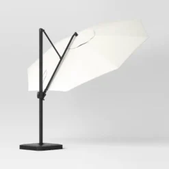 11'x11' Offset Patio Umbrella Linen - Black Pole - Threshold™ -Threshold GUEST 62974c42 0e61 4a8a af91 e3005fea1f55